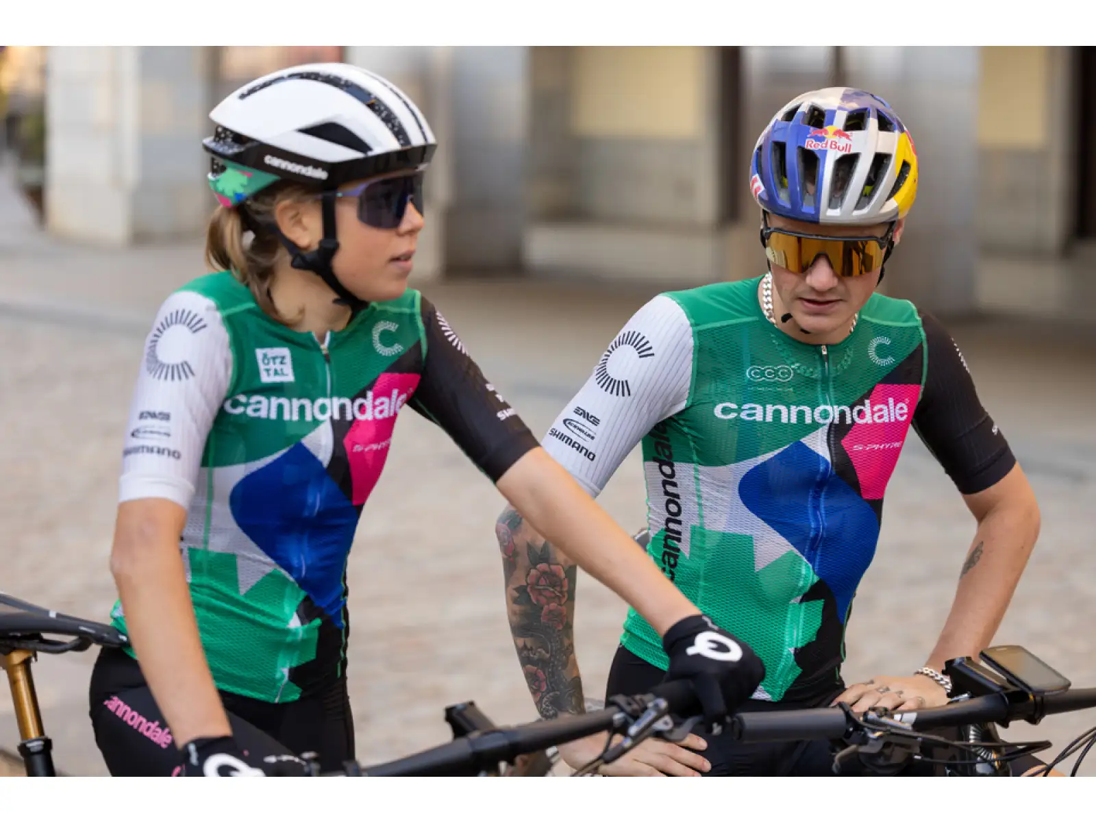 Cannondale CFR Replica men's jersey short sleeve green/blue