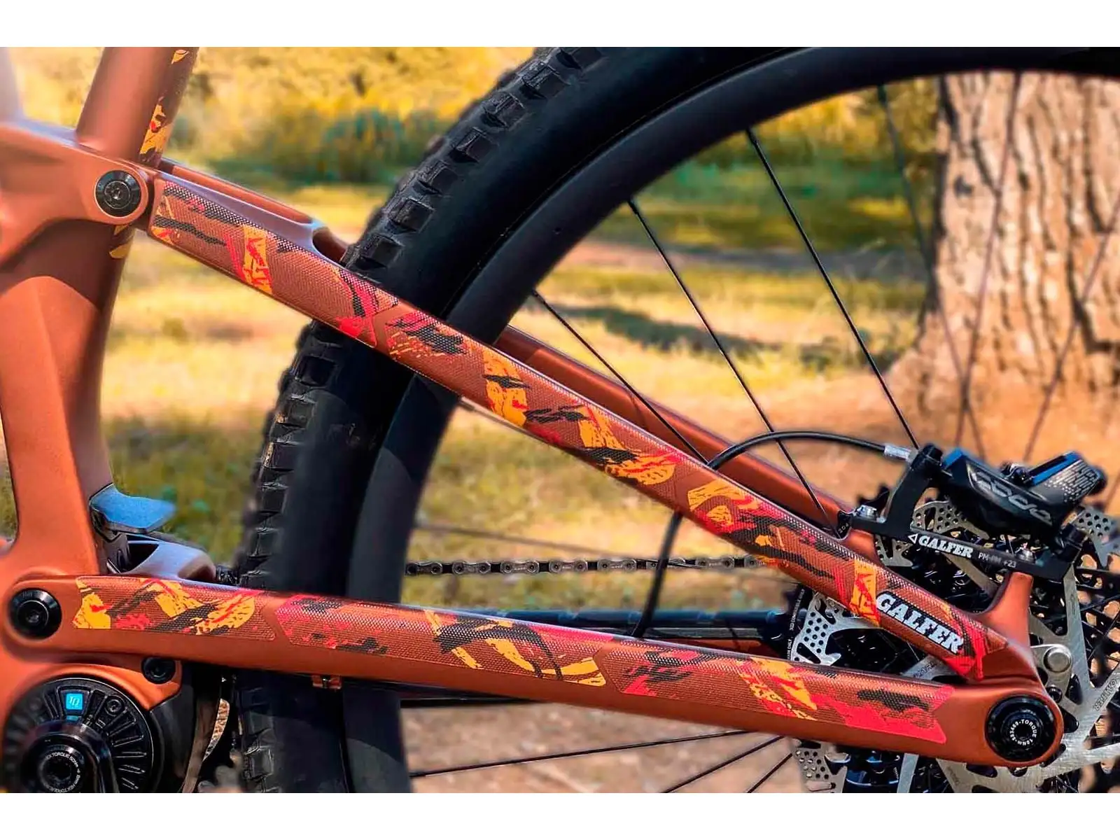 All Mountain Style frame protection decals Extra RedBull Rampage Red/Yellow