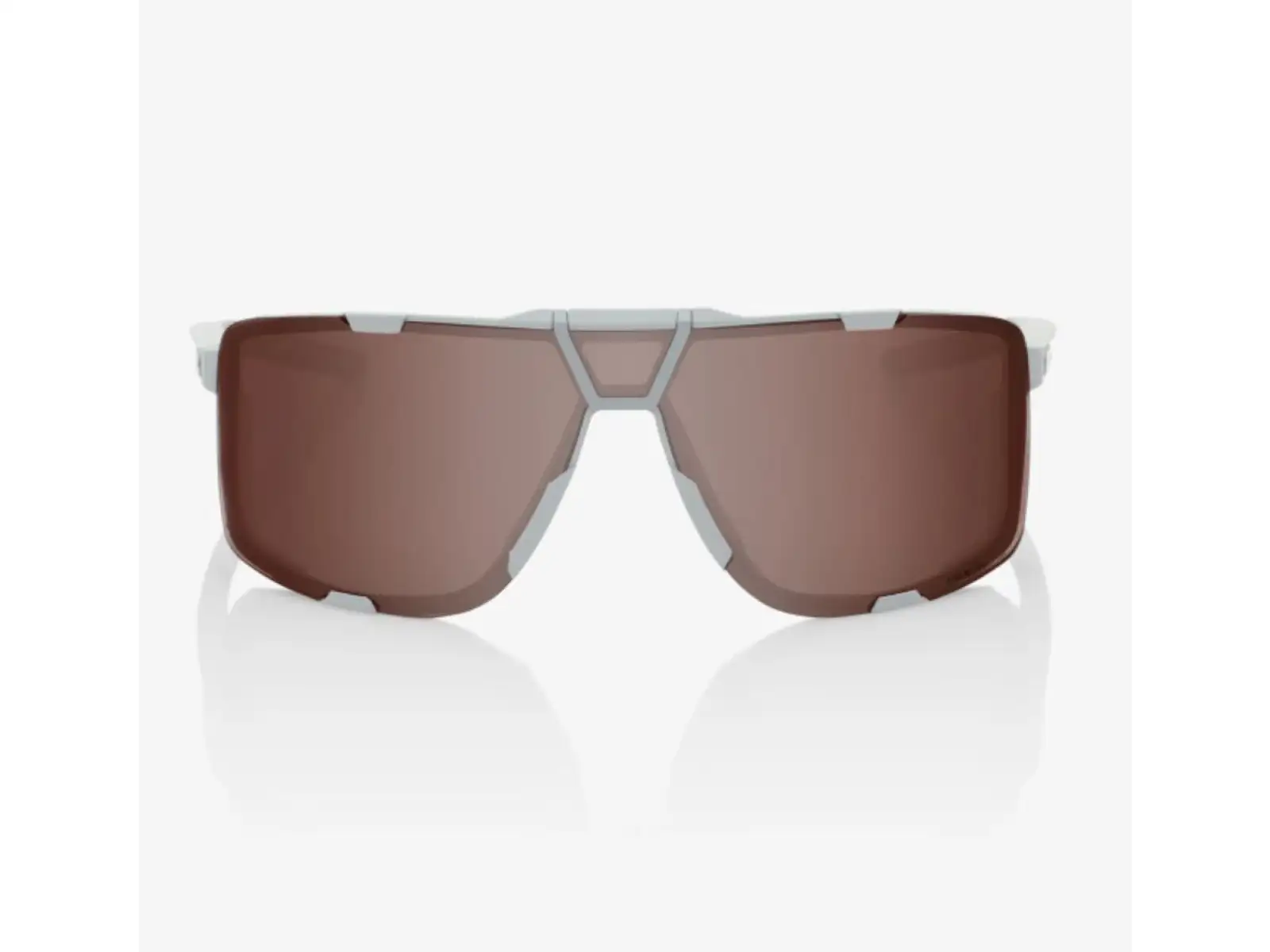 100% Eastcraft Glasses Soft Tact Cool Grey/HiPER Crimson Silver Mirror Lens