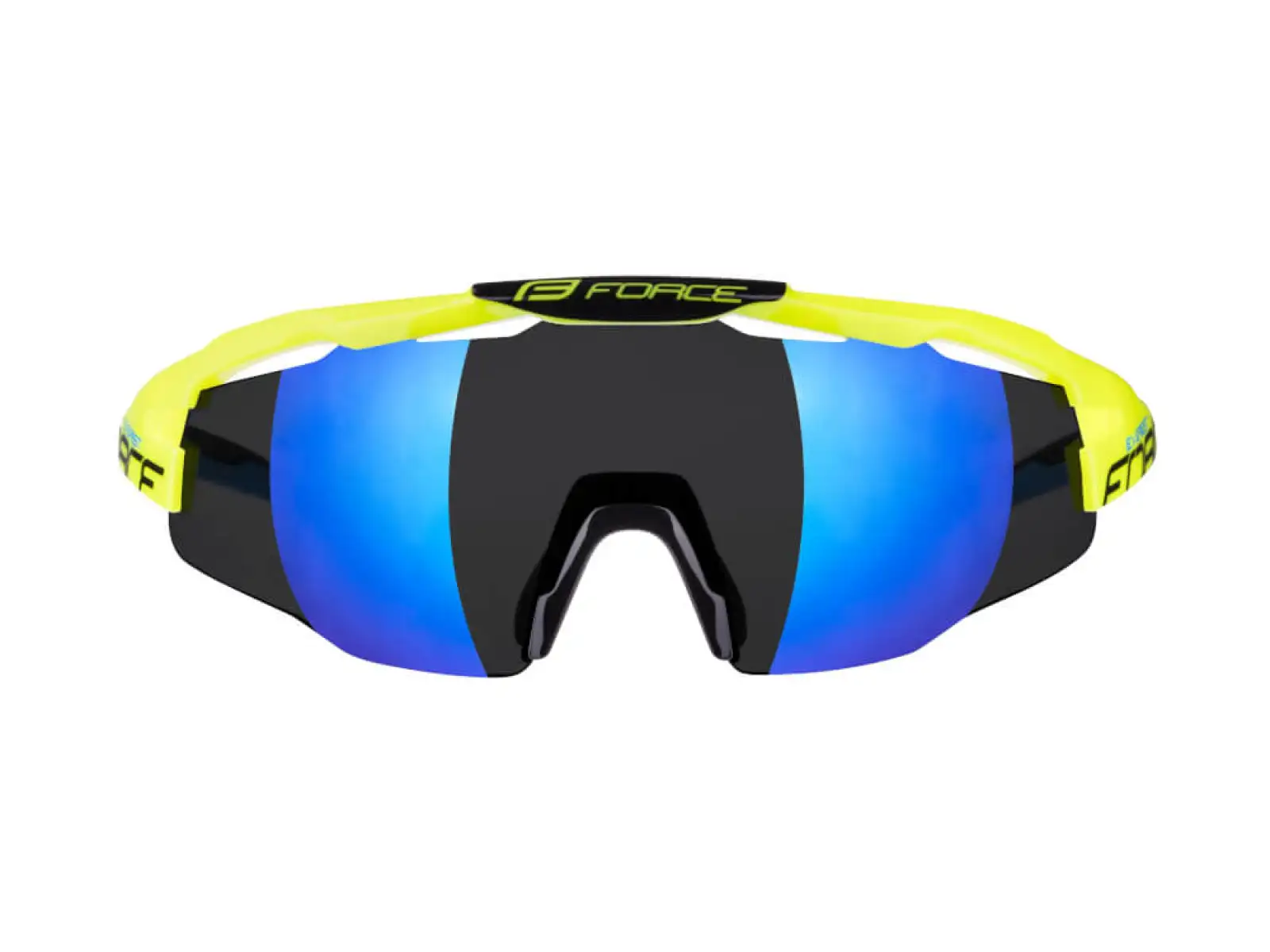 Force Everest cycling glasses fluo/blue mirror lenses