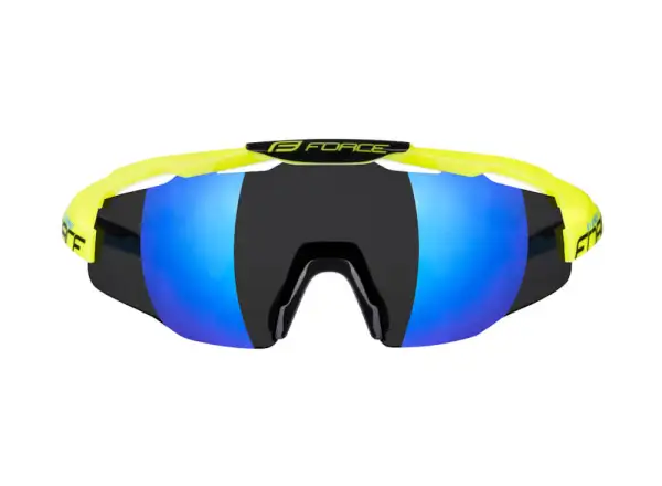 Force Everest cycling glasses fluo/blue mirror lenses