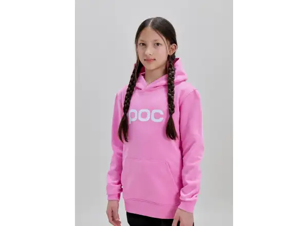 POC Hood Jr kids hooded sweatshirt Thulite Pink/Hydrogen White
