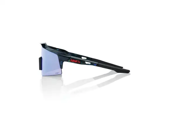 100% Speedcraft Black Holographic/HiPER Blue Multilayer Mirror Sunglasses