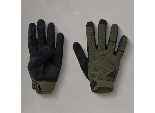 Endura Hummvee gel softshell cycling gloves green
