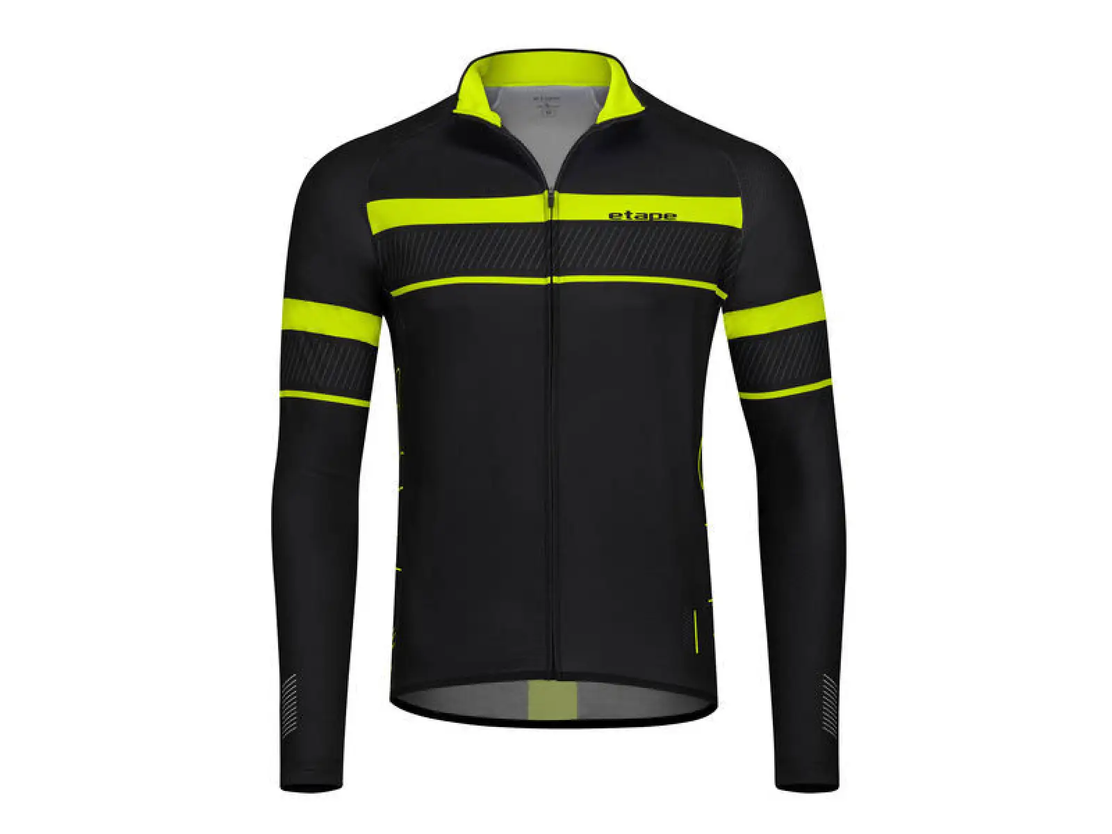 Etape Comfort 2.0 men's jersey long sleeve Black/yellow fluo