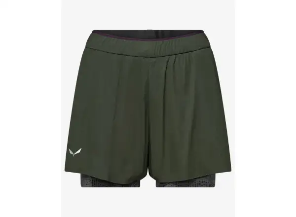 Salewa Pedroc Durastretch 2in1 women's shorts Dark olive