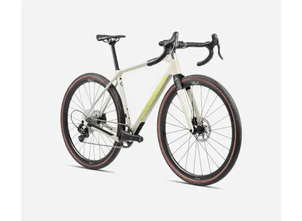 Orbea Terra M22TEAM 1X Gravel Bike Ivory White/Spicy Lime