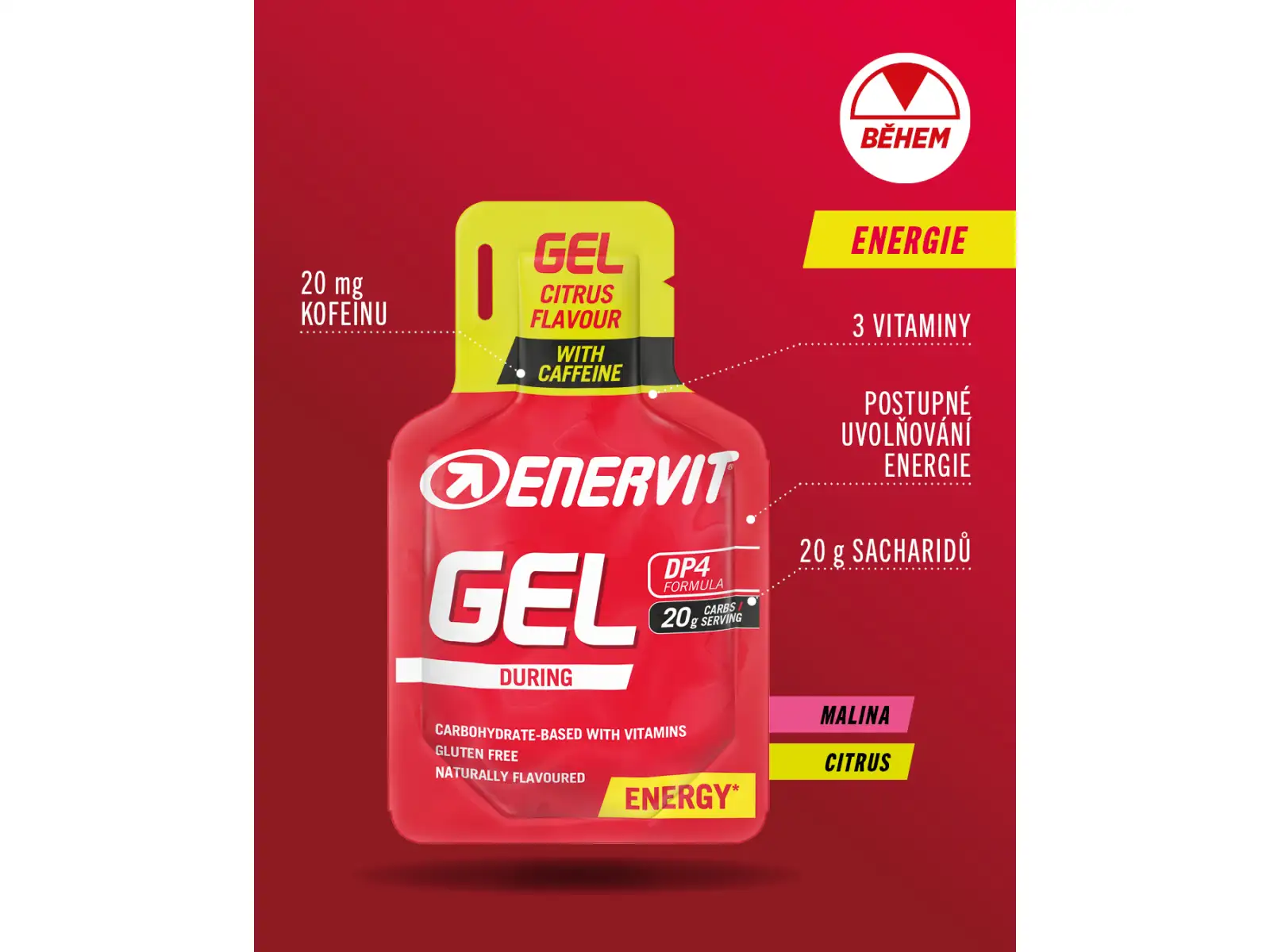 Enervit Gel with caffeine 25 ml raspberry