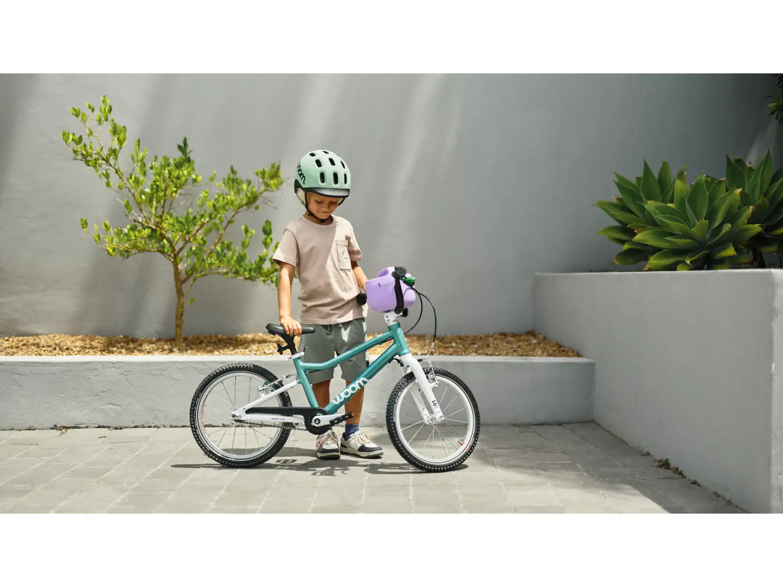 Woom GO 3 Automagic children's bike 16" Metallic Turquoise