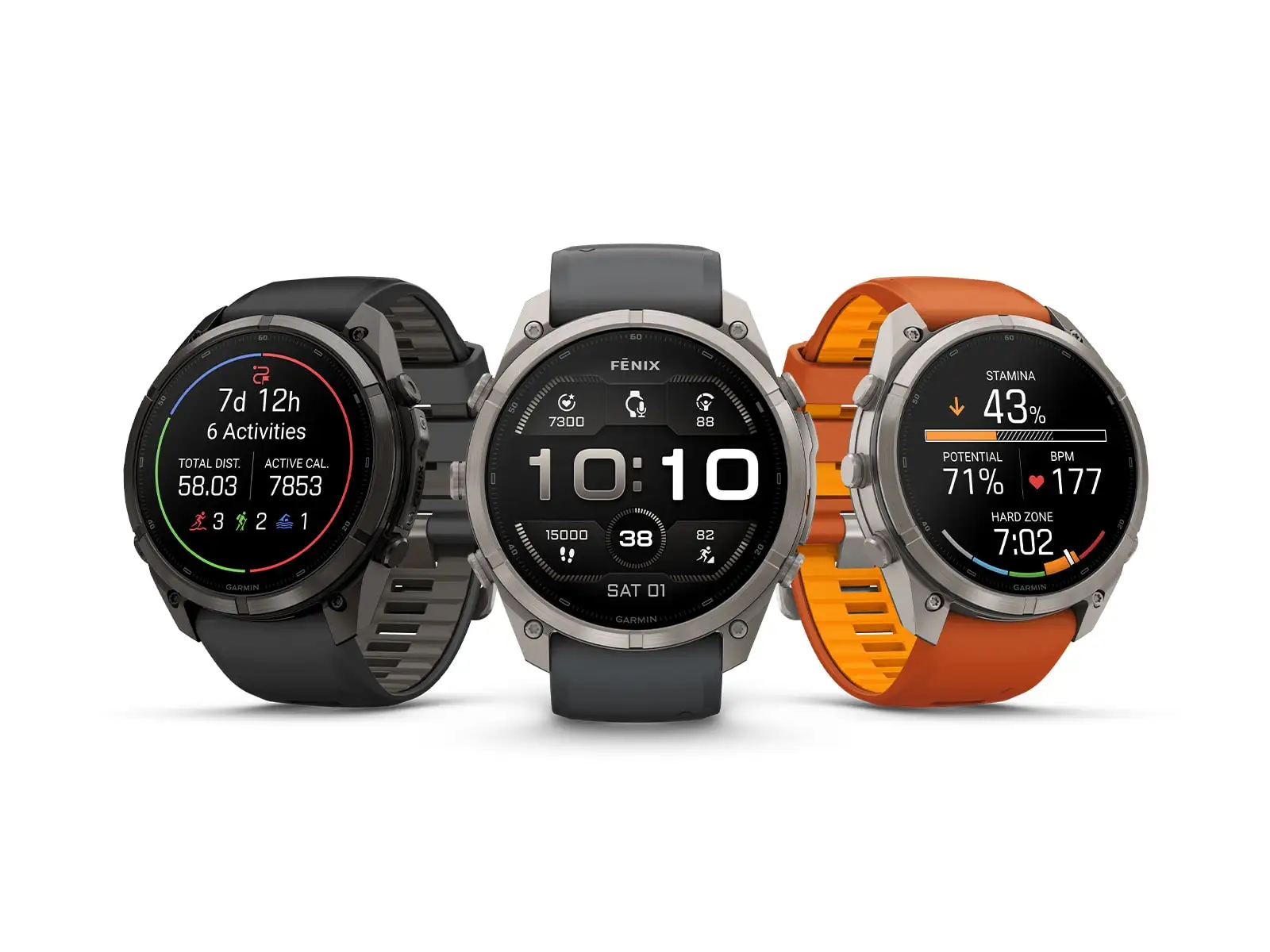 Garmin Fénix 9 Pro inReach 51 mm smart watch Titanium Autumn orange/Spark orange