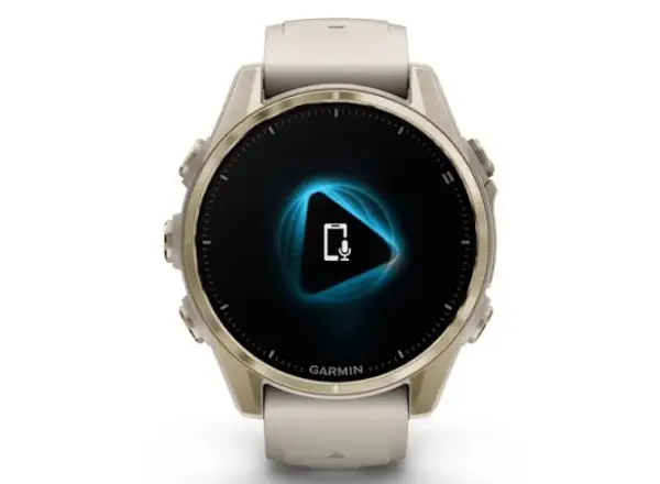 Garmin fenix 8 - 43 mm AMOLED Sapphire smart watch Soft Gold Fog grey