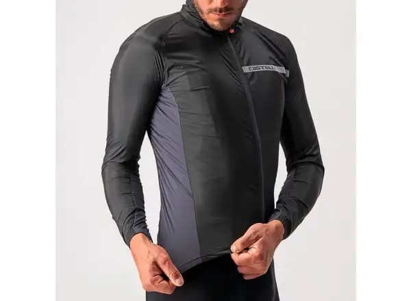 Castelli Squadra Stretch men's jacket light black/dark gray