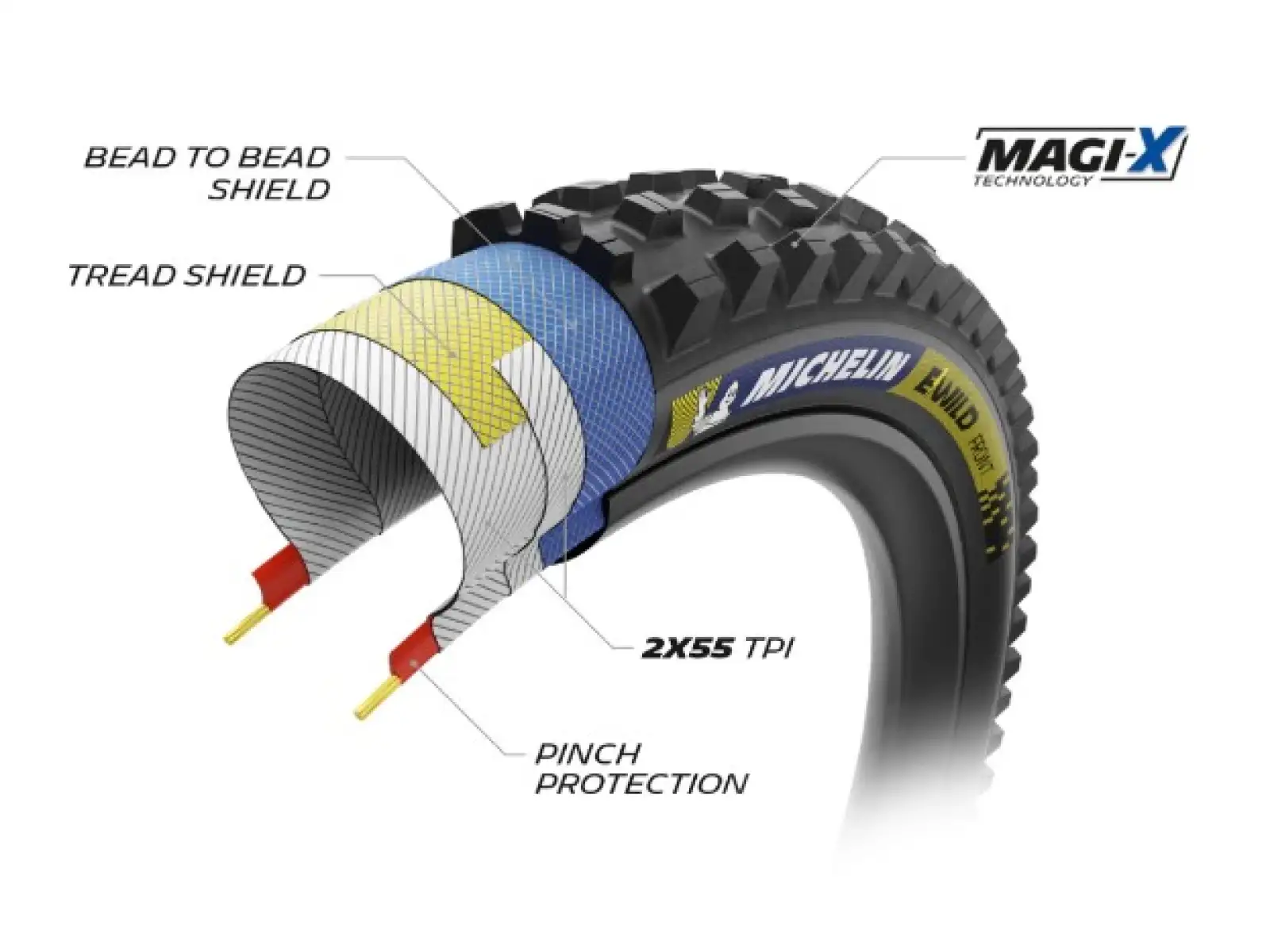 Michelin E-Wild Front 29x2.40" Racing Line TS TLR MTB tire kevlar