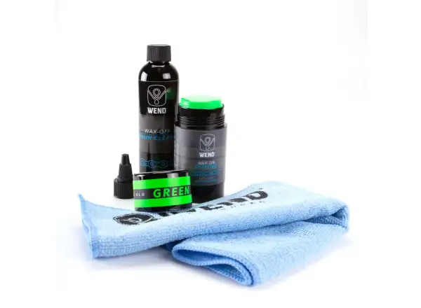 Wend chain cleaner and wax kit green
