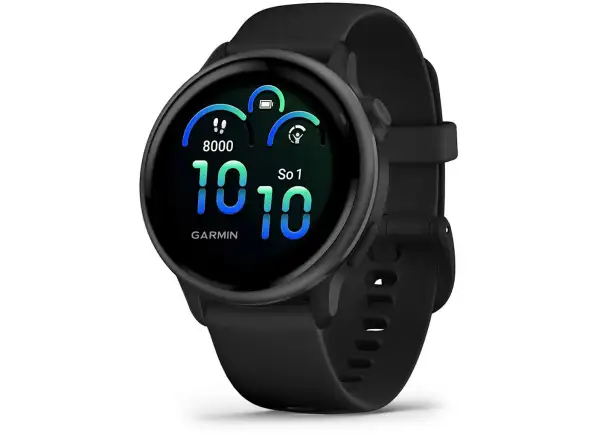 Garmin vívoactive 6 smart watch Slate silicone strap Black