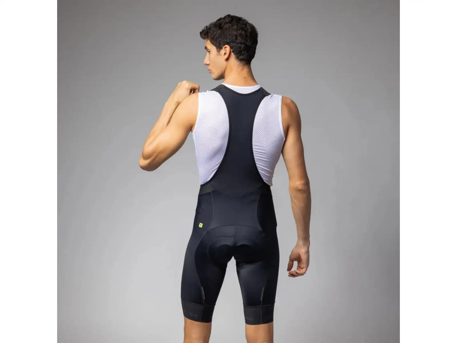 Alé PR-E Strada 2.0 men's shorts with insert and bib Black
