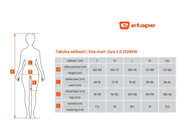 Etape Sara 2.0 women's shorts with pad black