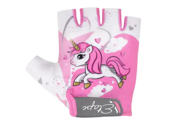 Etape Tiny children's cycling short gloves white/pink