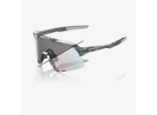 100% S3 sunglasses Polished Translucent Grey/Rose Gold Mirror Photochromic