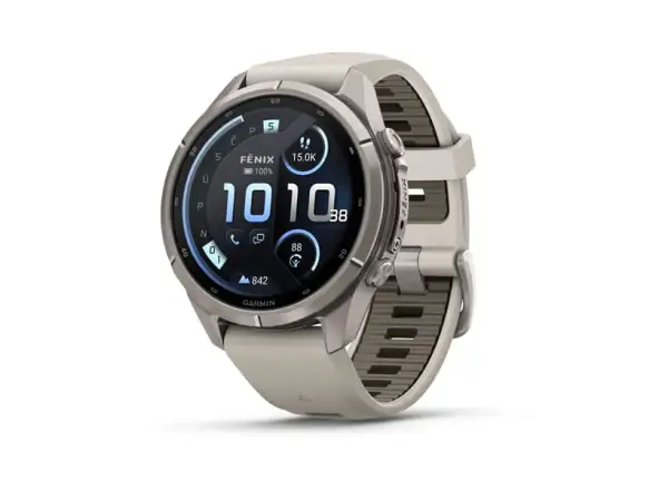 Garmin fenix 9 Pro inReach 43 mm smart watch Titanium Fog Gray/Dark Sandstone