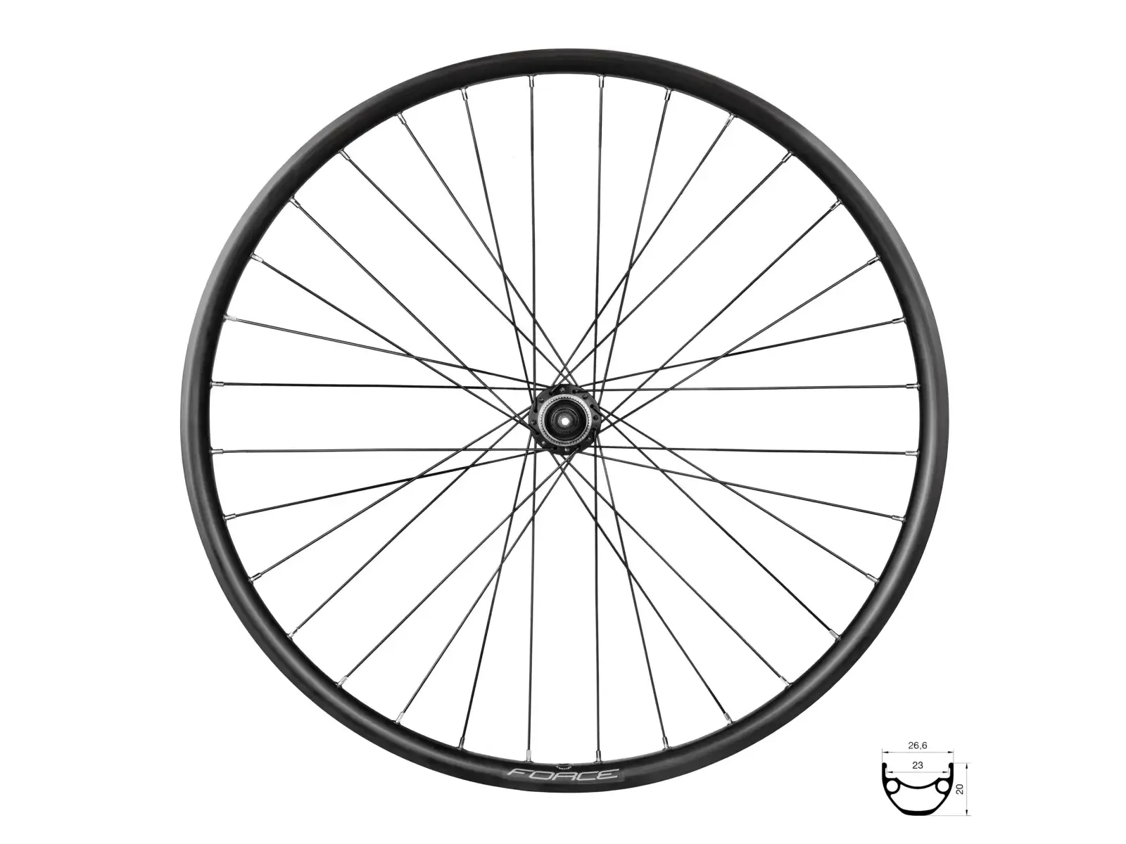 Force XC Disc 559x23 front laced wheel HBM475 36 holes