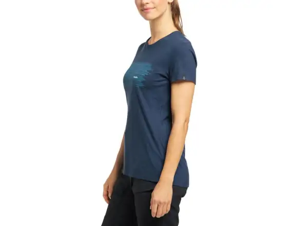 Haglöfs Trad Print W women's t-shirt short sleeve blue