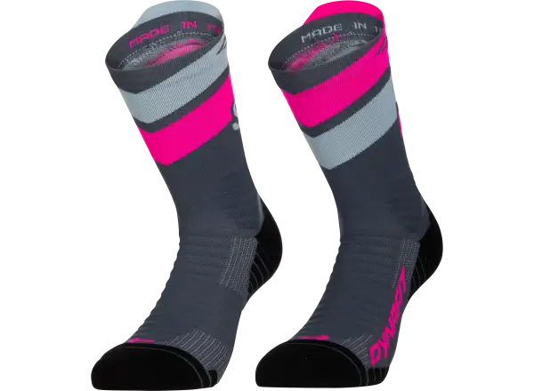 Dynafit Ultra Crew running socks Cinder/Pink Glo