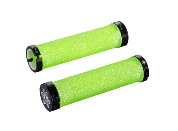 Supacaz Diamond Kush grips Neon Green/Black DH Star Ringz
