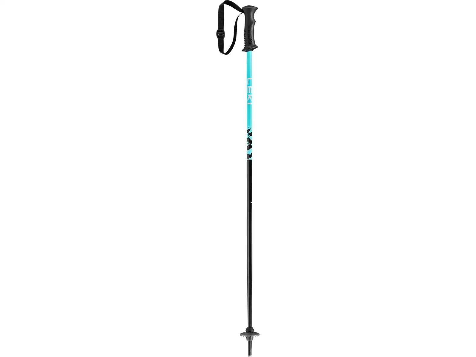 Leki Rider kids downhill poles darkblue-light turquoise-white