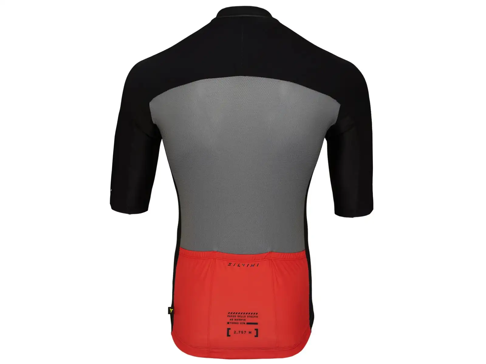 Silvini Stelvio men's jersey short sleeve Black/Ruby