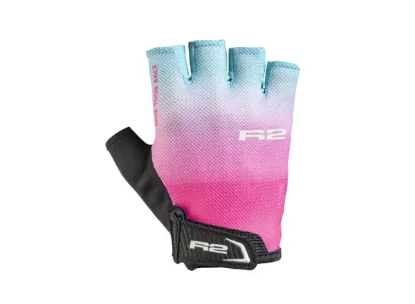 R2 Mistral kids cycling gloves pink/blue