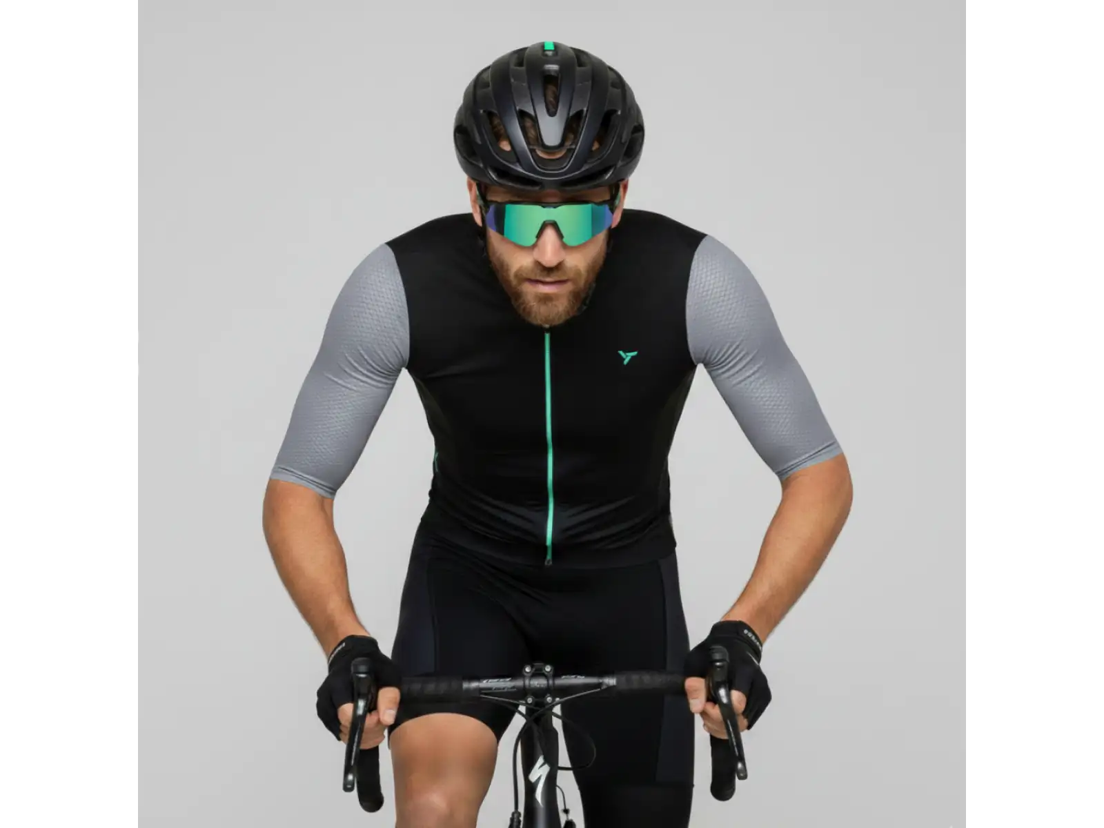 Silvini Auronzo men's jersey short sleeve Black/Ocean