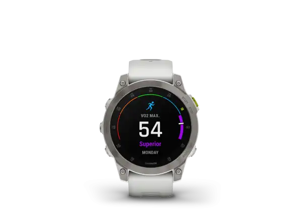 Garmin epix Gen 2 Sapphire Edition smart watch Titanium/White