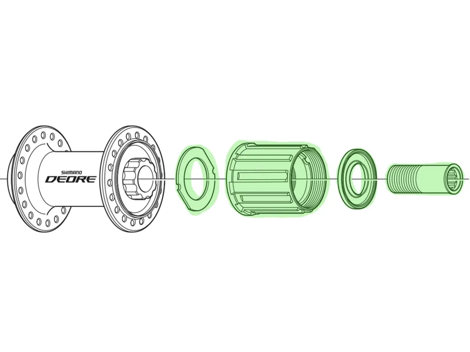 Shimano Freehub Body for Deore FH-M590 Hubs