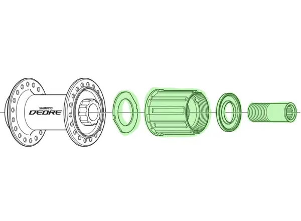 Shimano Freehub Body for Deore FH-M590 Hubs