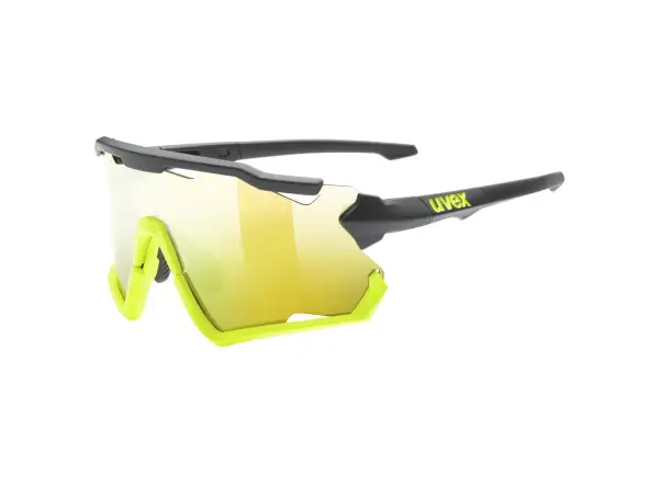 UVEX Sportstyle 228 glasses Black Lime Mat / Mirror Yellow (Cat. 3)