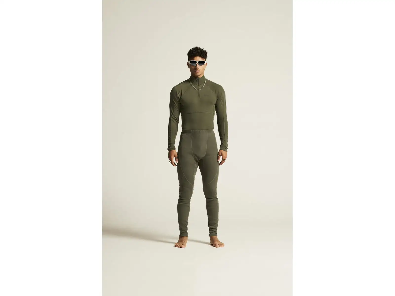 Craft ADV Wool Merino men's long sleeve zip tee green