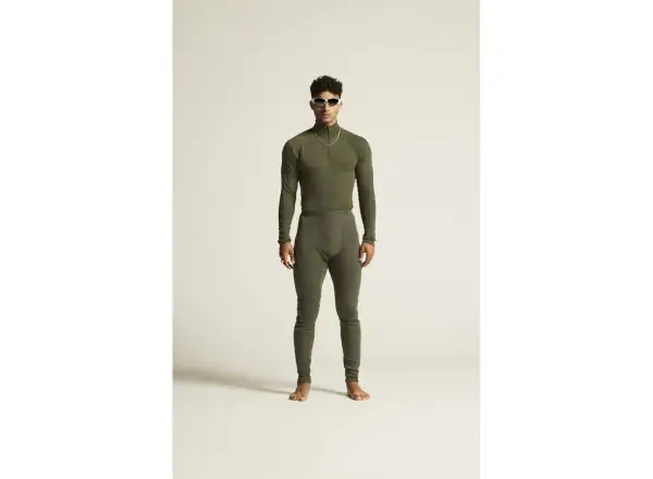 Craft ADV Wool Merino men's long sleeve zip tee green