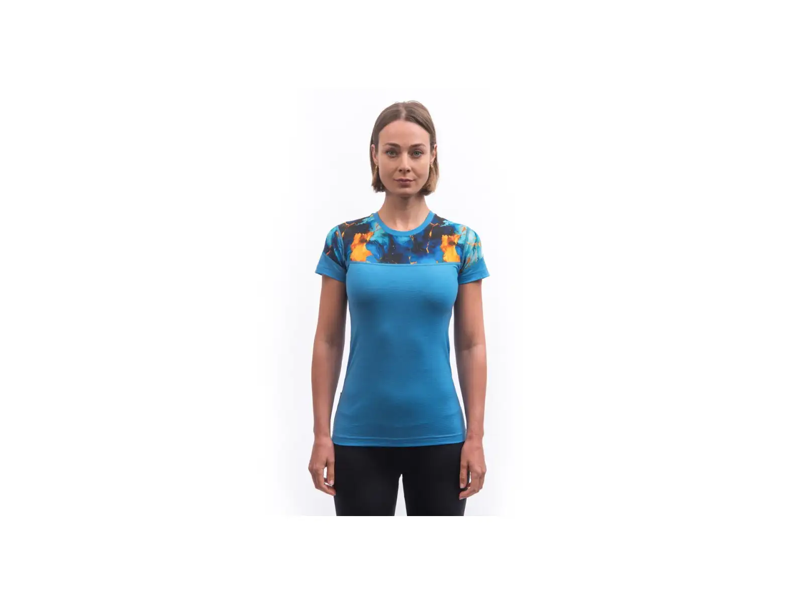 Sensor Merino Impress women's short sleeve blue/Universe shirt