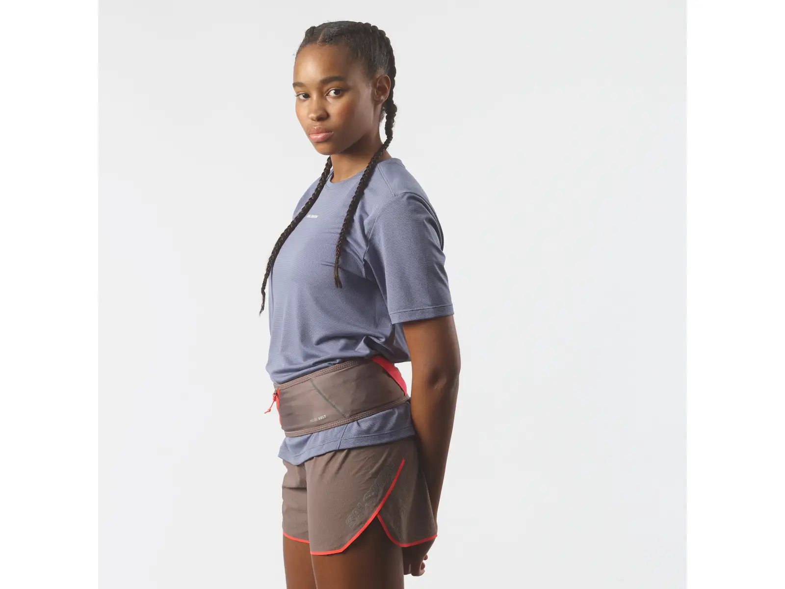Salomon Pulse running belt Iron/Neon Flame