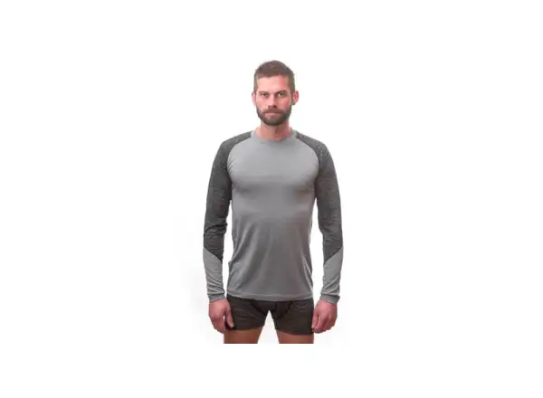 Sensor Merino Impress men's long sleeve shirt Grey/Maori