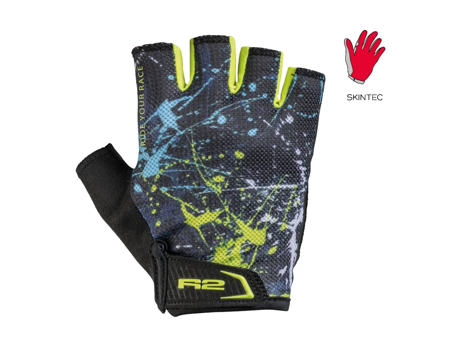 R2 Mistral kids cycling gloves yellow