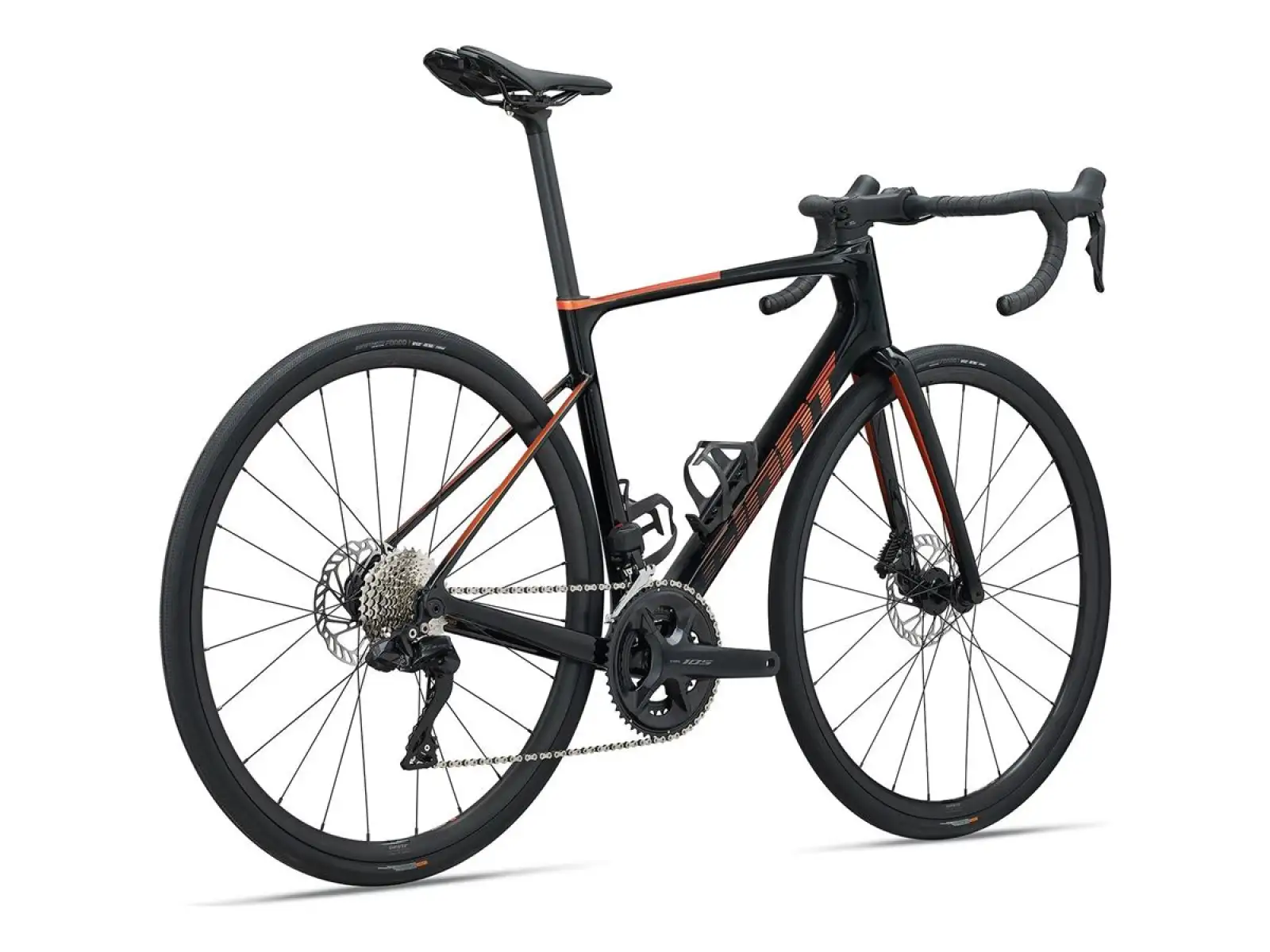 Giant Defy Advanced 1 road bike black/helios orange