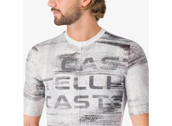 Castelli Stratus Logo men's jersey short sleeve White/Smoky Gray