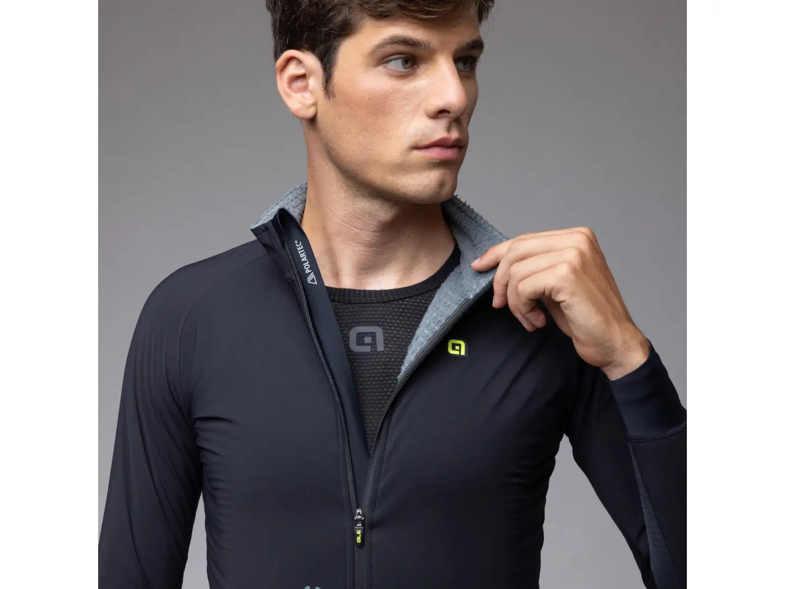 Alé R-EV1 Thermo Shield men's winter cycling jacket Black