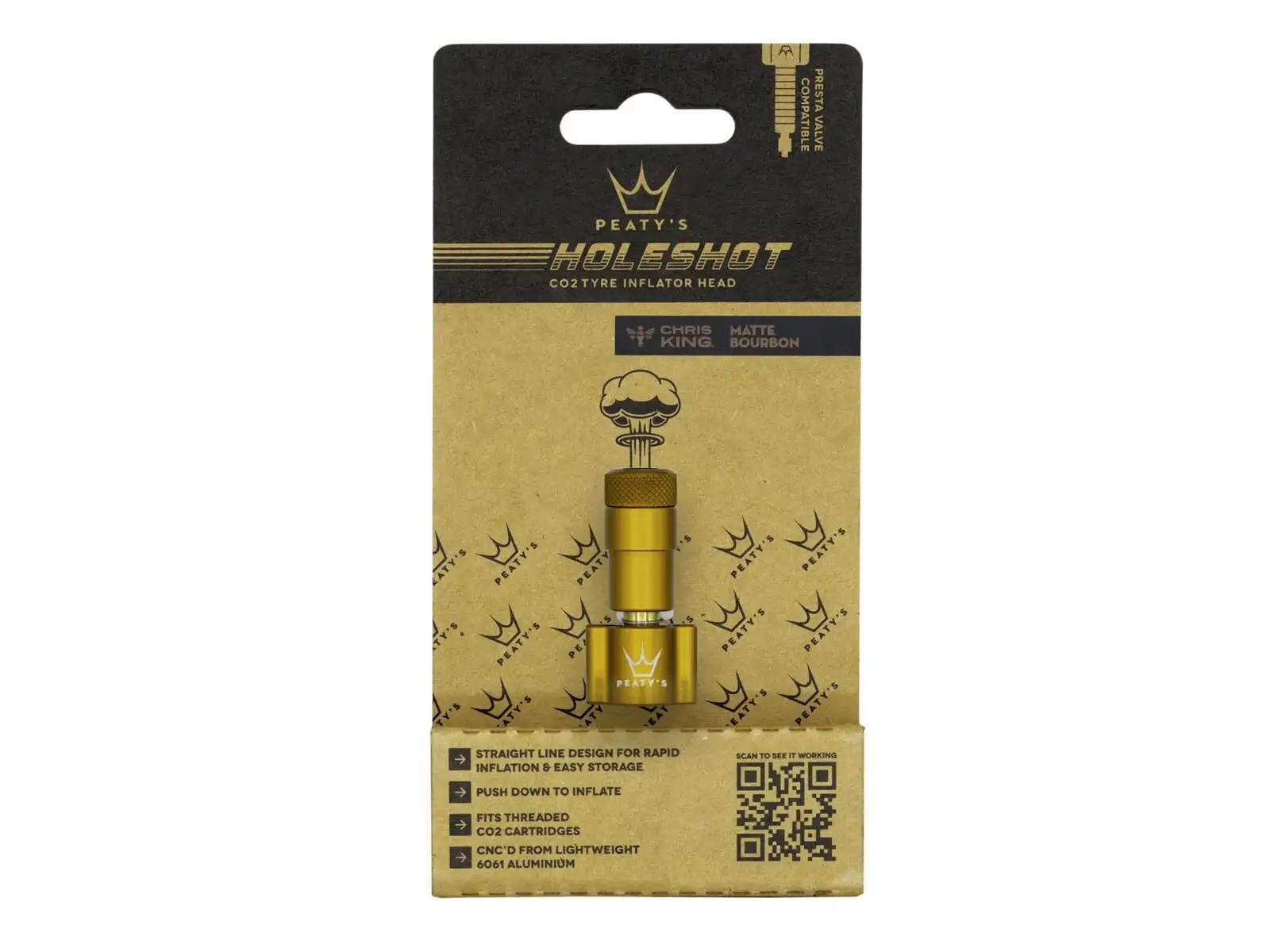 Peatys Holeshot CO2 pump head Bourbon