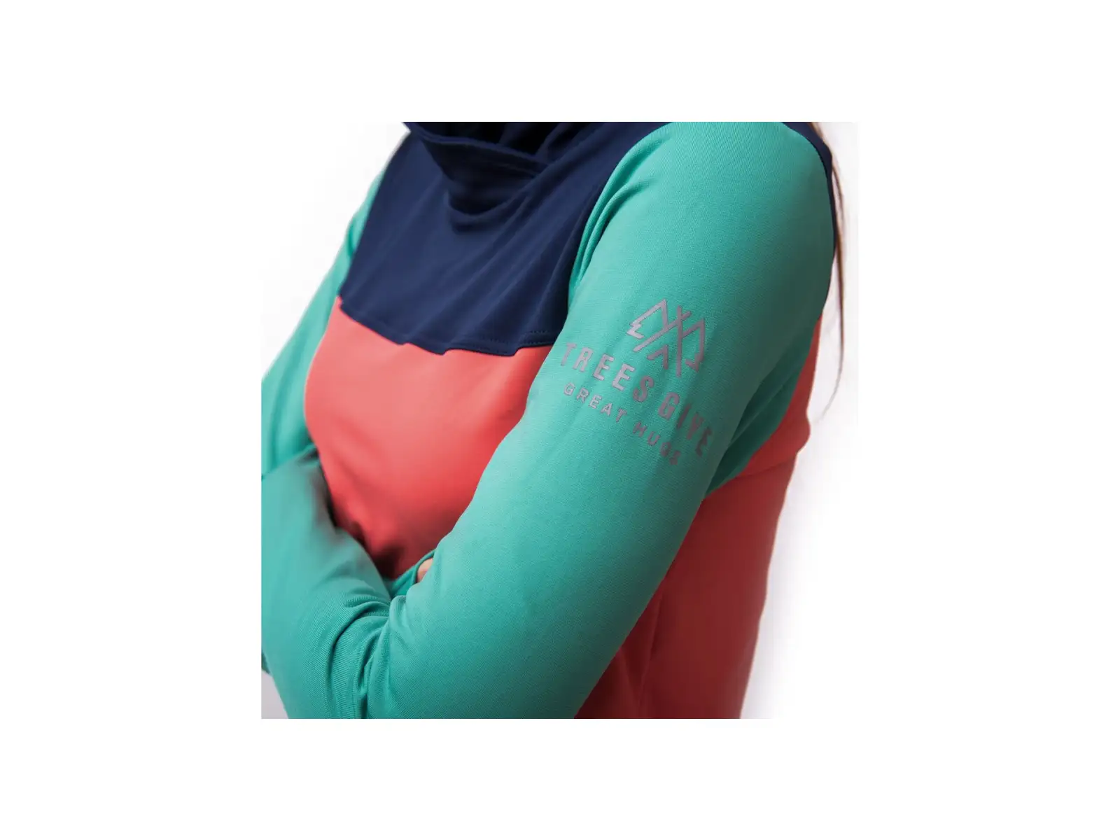 Sensor Coolmax Thermo women's sweatshirt coral/teal/dark blue