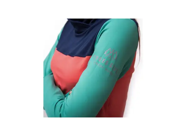 Sensor Coolmax Thermo women's sweatshirt coral/teal/dark blue