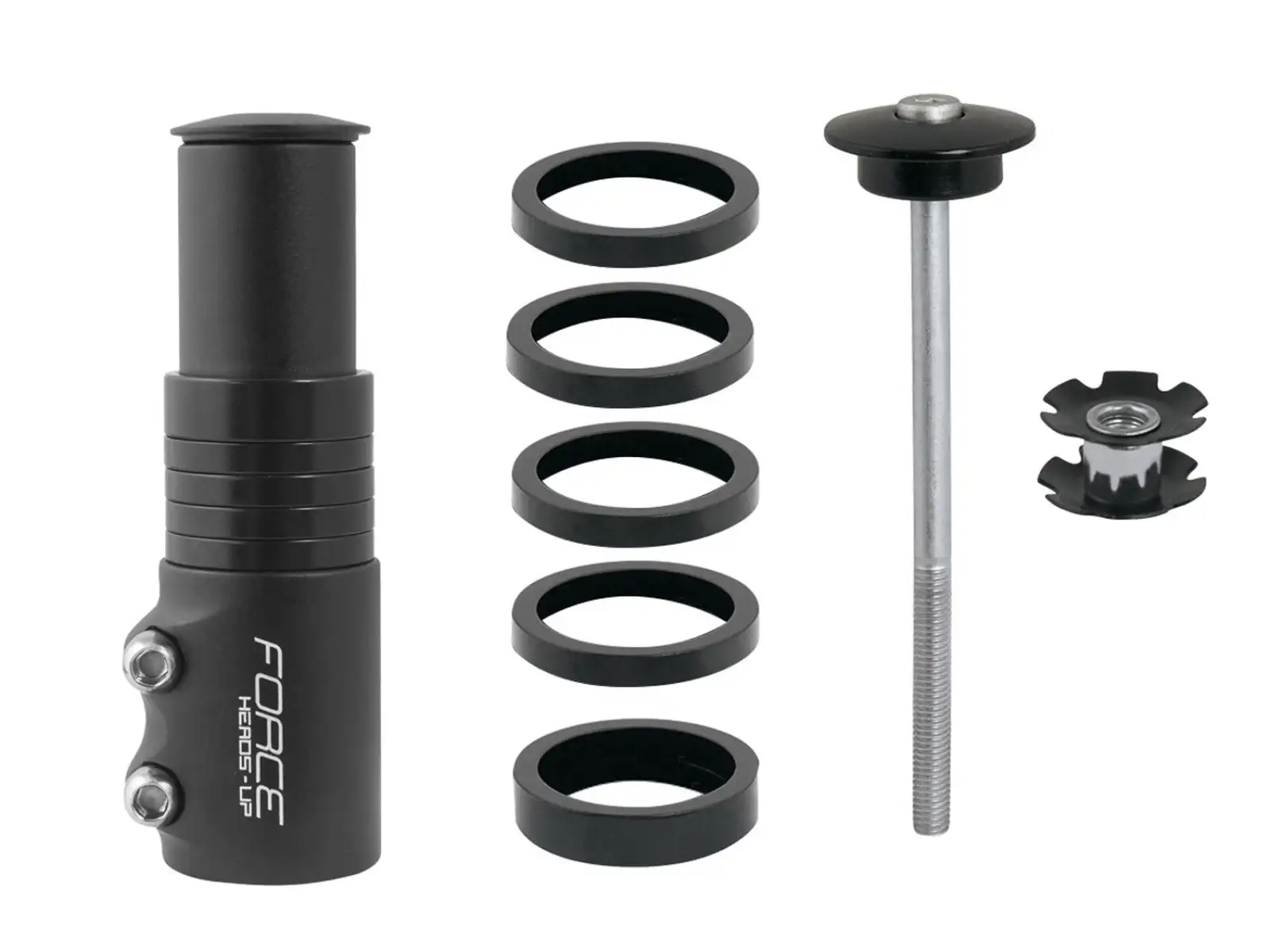Force fork extension 1 1/8" Al, matte Black