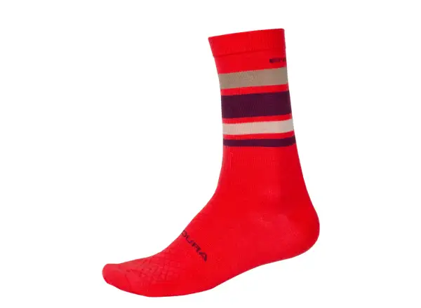 Endura Merino Stripe socks Red